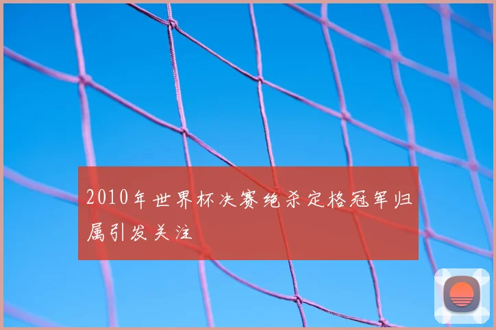 2010年世界杯决赛绝杀定格冠军归属引发关注
